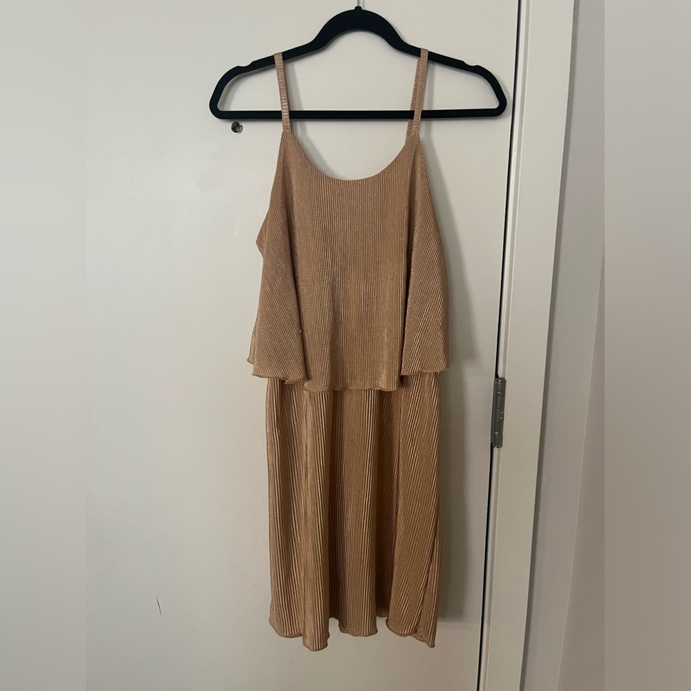 No Comment shimmery beige dress Size: L